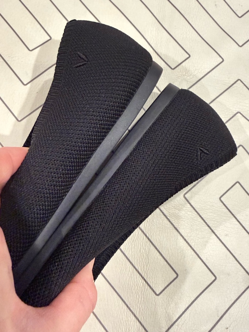 Vivaia Pointed Toe Black Flats - Picture 8 of 13